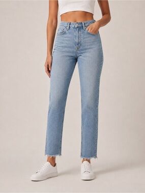 Abercrombie & Fitch Curve Love Ankle Straight Ultra High Rise Jeans